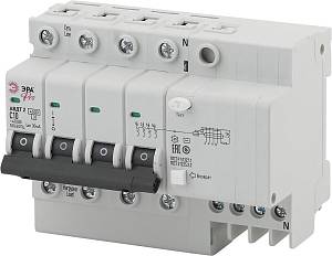 ЭРА Pro Автоматический выключатель дифференциального тока NO-902-146 АВДТ2 C40А 30мА 3P+N тип AC (2